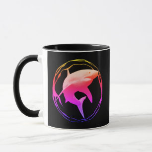 Taza Diseño Gráfico de Tiburón Blanco Grande