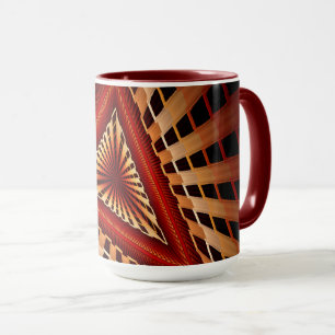 Taza Diseño gráfico fractal moderno de 3D Fantasy Netwo