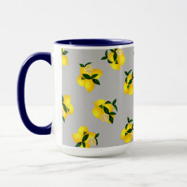 Taza Diseño gris de Moda limón