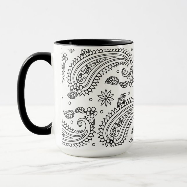 Taza Diseño inspirado de Paisley (Izquierda)