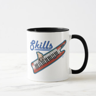 Taza diseño keytar de las habilidades