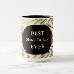 Taza Diseño Luxury Gold ‘Mejor Hermana En Derecho Nunca