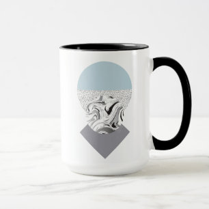 Taza Diseño minimalista de la onda y de los puntos
