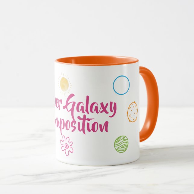 Taza Diseño minucioso de la combinación de galaxias flo (Anverso derecho)