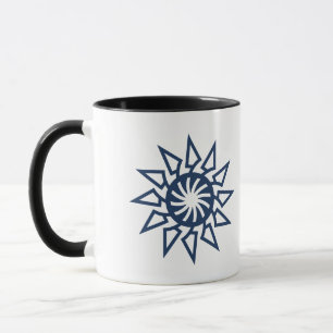 Taza diseño moderno geométrico de ráfaga solar