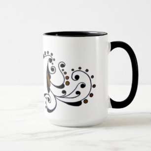Taza Diseño monograma agregar su nombre/inicial/etc.