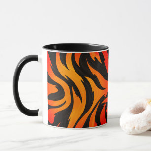 Taza Diseño naranja y negro