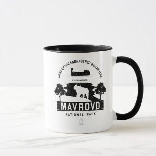 Taza Diseño negro del parque nacional Mavrovo