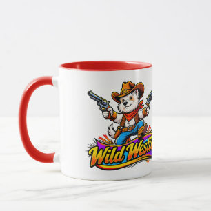 Taza Diseño Original Westie Perro Vaquero
