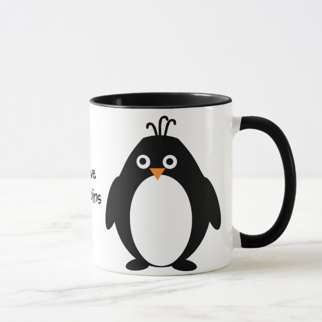 Taza Diseño pingüino personalizado (Derecha)