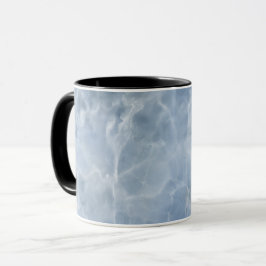 Taza Diseño realista de mármol azul