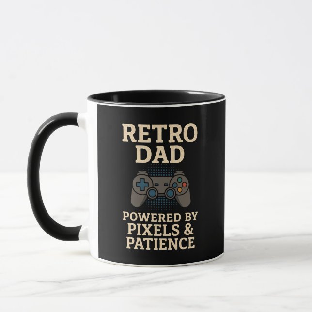 Taza Diseño retro Dad Pixel Gamer (Izquierda)