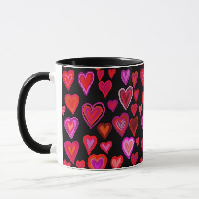 Taza Diseño rojo generoso (Izquierda)