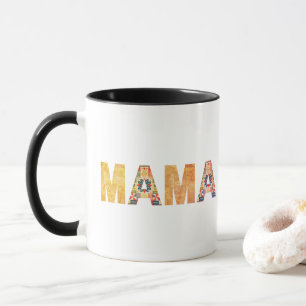 Taza Diseño tipográfico Mama Patchwork