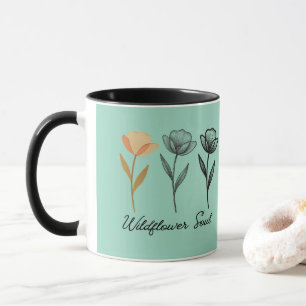 Taza Diseño trendy de flor silvestre