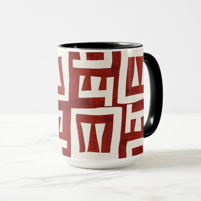 Taza Diseño tribal de mapas africanos (Anverso derecho)