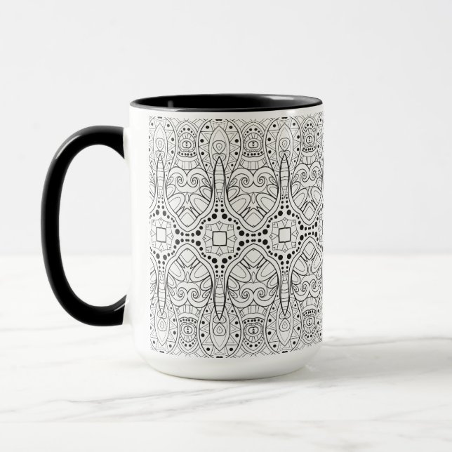 Taza Diseño tribal de Zendoodle (Izquierda)