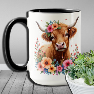 Taza Diseños de encanto de las Tierras Altas Vaca escoc
