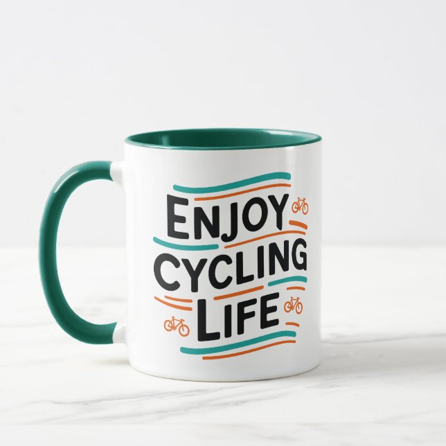 Taza Disfruta de la vida en bicicleta (Izquierda)