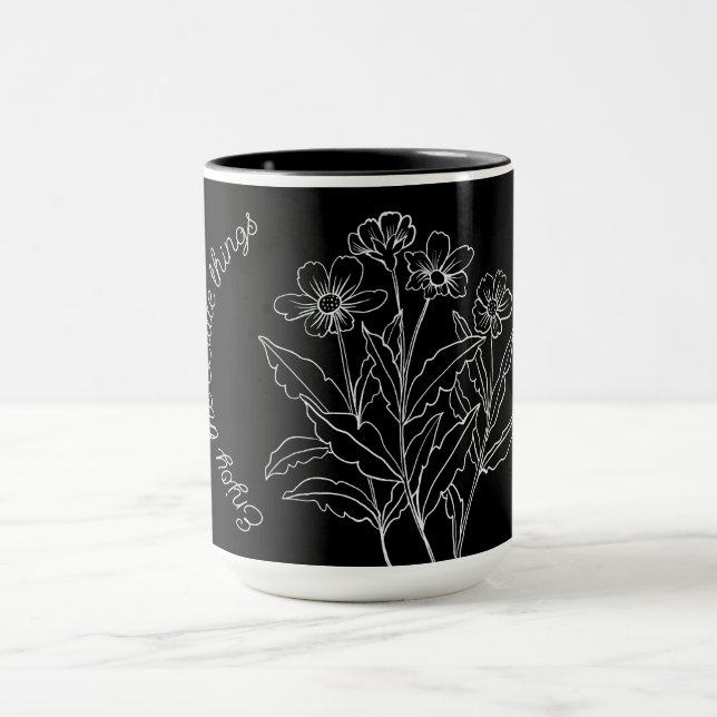 Taza Disfruta de las flores de las Pequeñas Cosas (Centro)