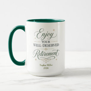 Taza Disfruta Tu Merecida Jubilación Personalizada 