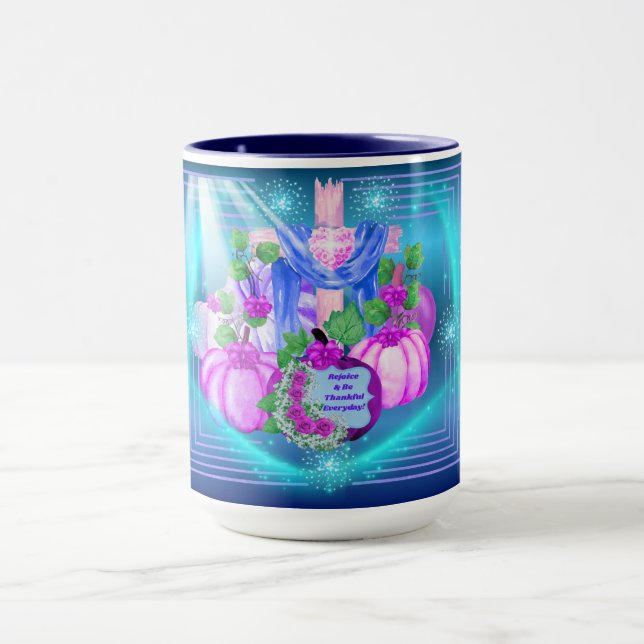 Taza Disfruta y sé agradecido todos los días Mug (Centro)