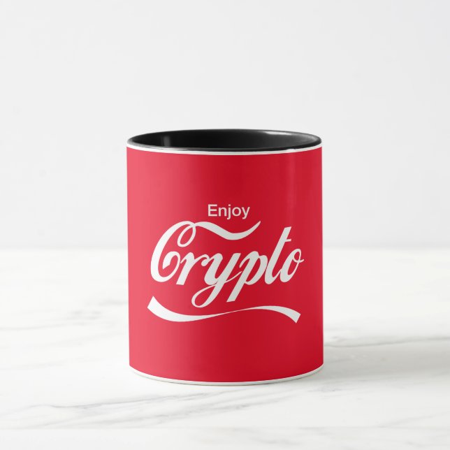 Taza Disfrutar de la parodia de criptografía (Centro)