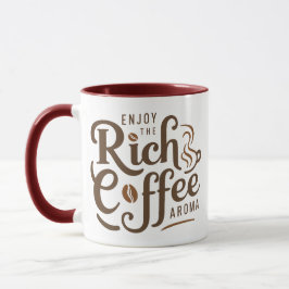 Taza Disfrute del rico aroma del café