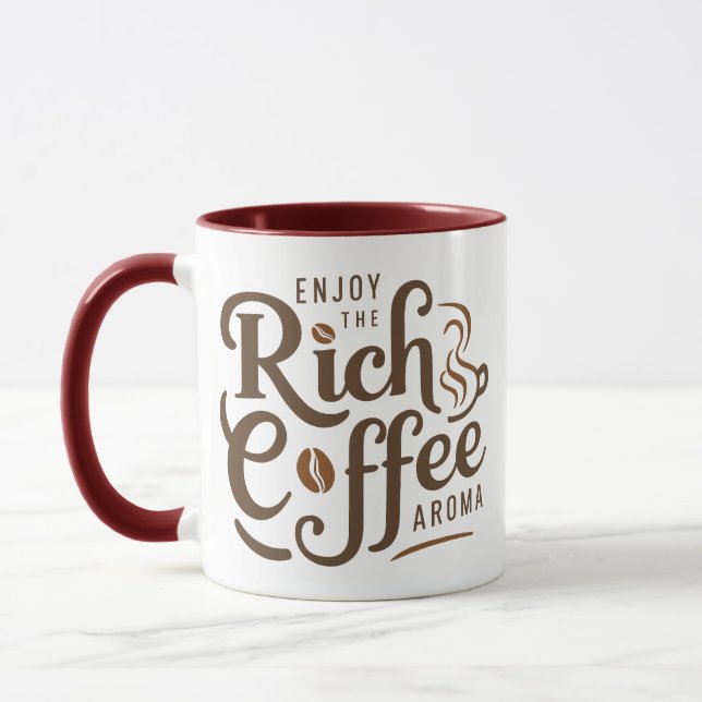 Taza Disfrute del rico aroma del café (Izquierda)