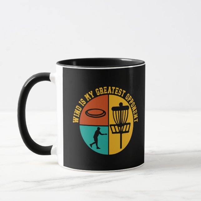 Taza Disk Golf Funny Design Retro Disc Golf (Izquierda)