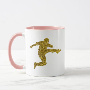 Taza Disparador de fútbol   Guay Gold Purpurina Look