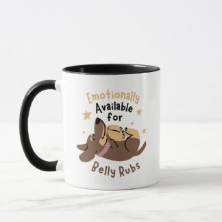 Taza Disponible emocionalmente para caricias en la barr