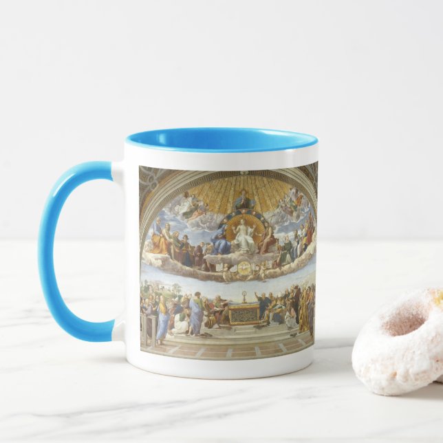 Taza Disputación del Santo Sacramento, Rafael Sanzio (Con donut)