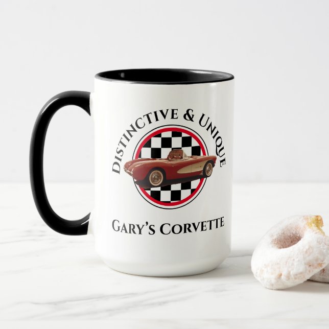 Taza Distintivo y único, mi Corvette Mug (Con donut)