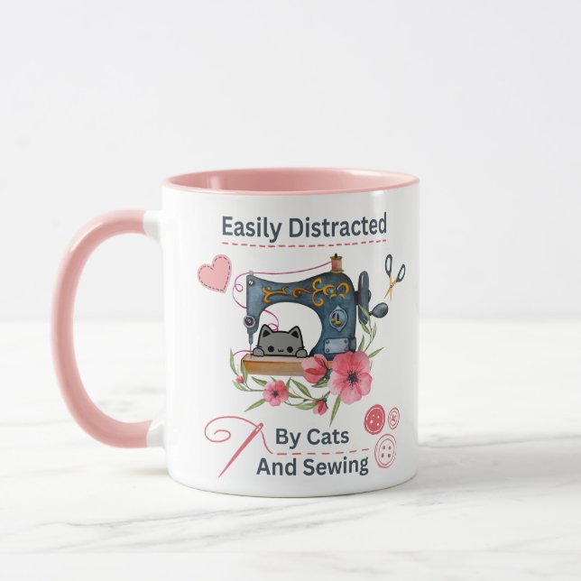 Taza Distracción Fácil Por Gatos Y Mascado - Mascar gat (Izquierda)