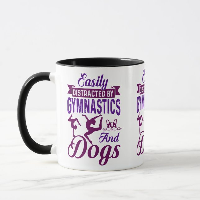 Taza Distracción fácil por gimnasia y perros (Izquierda)