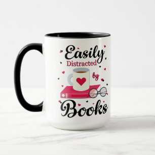 Taza Distraído fácilmente por libros