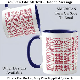 Taza Diversión 150RW de la bandera estadounidense ocult