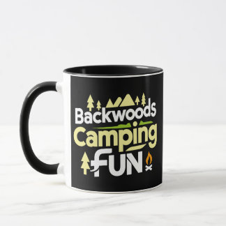 Taza Diversión de camping en el backwoods, acampar Blis
