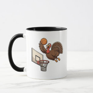 Taza Diversión de gracias Turquía Dunking Basketball Fu