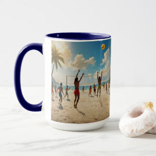 Taza Diversión En El Pintado Del Aceite De Voleibol De 