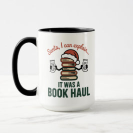 Taza Diversión Navideña de Compra de Libros de Santa
