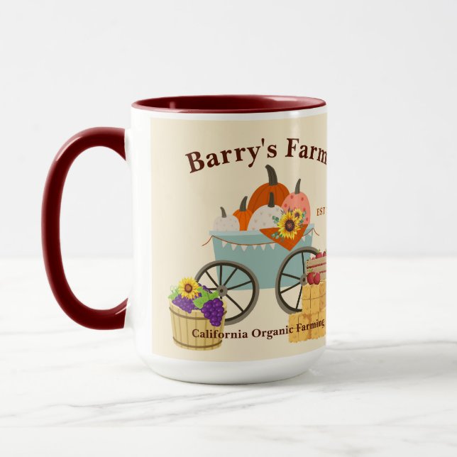 Taza Diversión Personalizada en la Granja (Izquierda)