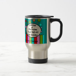 Taza divertida "café y Meconium " del viaje de la