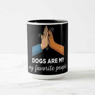 Taza Divertida cita "Los Perros Son Mi Gente Favorita"