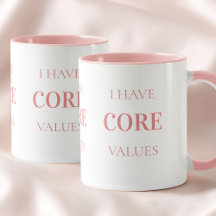 Taza divertida con cita simple tipografía rosa Pil