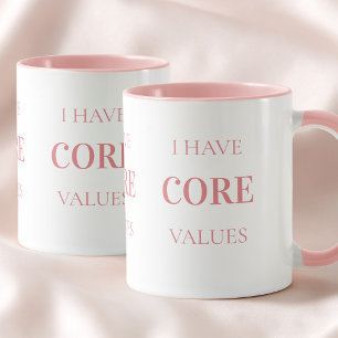 Taza divertida con cita simple tipografía rosa Pil