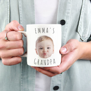 Taza divertida con foto de cara de bebé personaliz