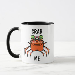 Taza divertida con humor de cangrejo gruñón