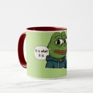 Taza divertida con la frase “Es lo que es” 